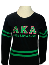 Load image into Gallery viewer, AKA Embroidered  Long Sleeve Jersey
