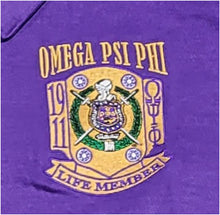 Load image into Gallery viewer, ΩΨΦ Dri Fit Life Member Shield Golf Shirt
