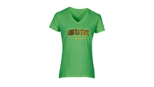 Load image into Gallery viewer, Norfolk State University Embroidered Ladies Fit V-neck T-shirt
