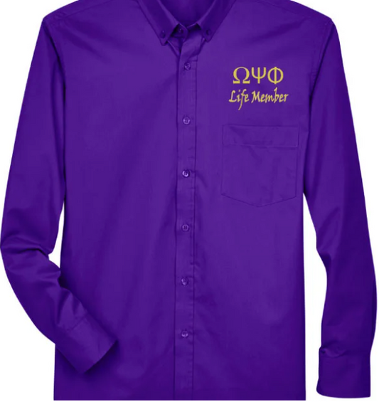 ΩΨΦ Twill Life Member Oxford