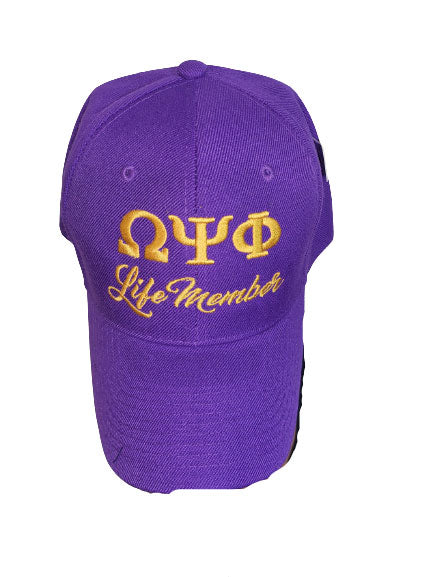 Omega Psi Phi Structured Life Member Cap Purple