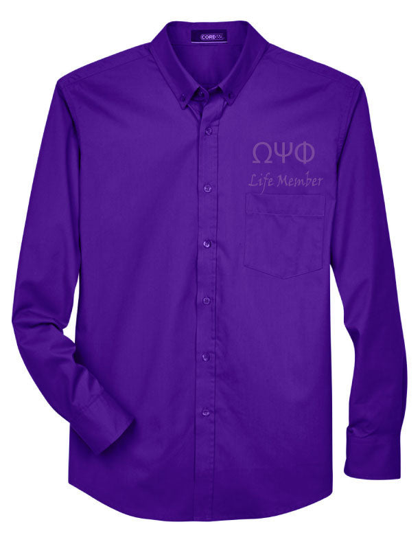 Twill Tone on Tone Life Member Oxford