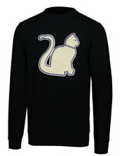 Load image into Gallery viewer, Zeta Phi Beta Chenille Zee White Cat Embroidered Pullover Sweatshirt Unisex Fit
