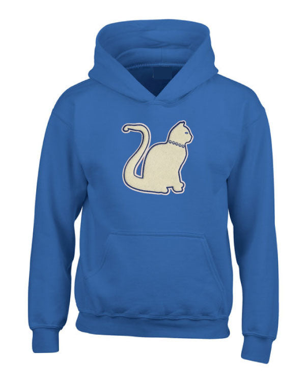 Zeta Phi Beta Chenille Zee White Cat Embroidered Hoodie Sweatshirt Unisex Fit