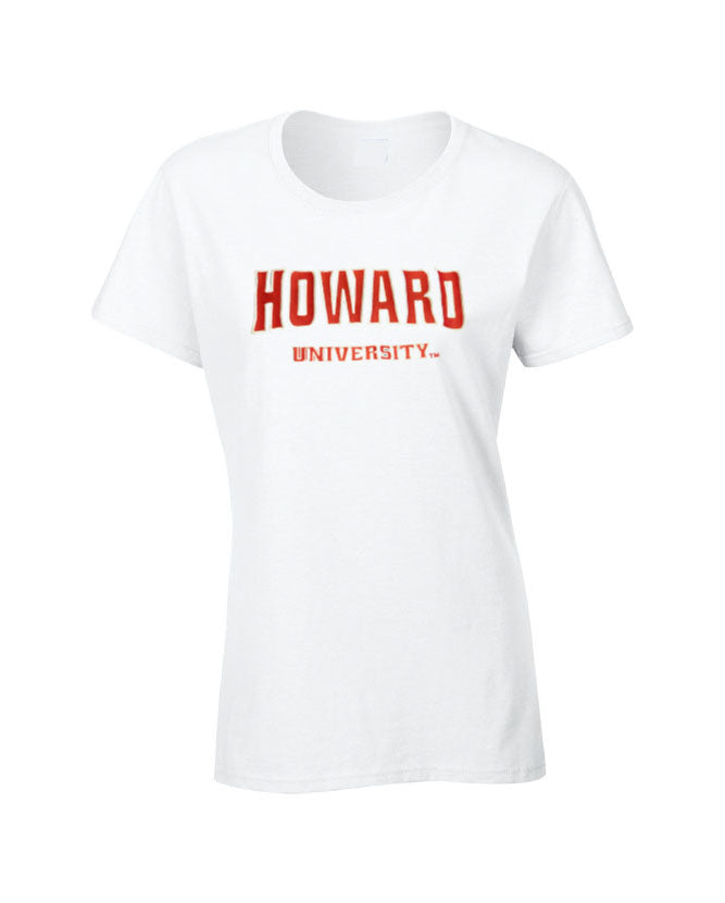 Howard University Embroidered Ladies Cut T-shirt