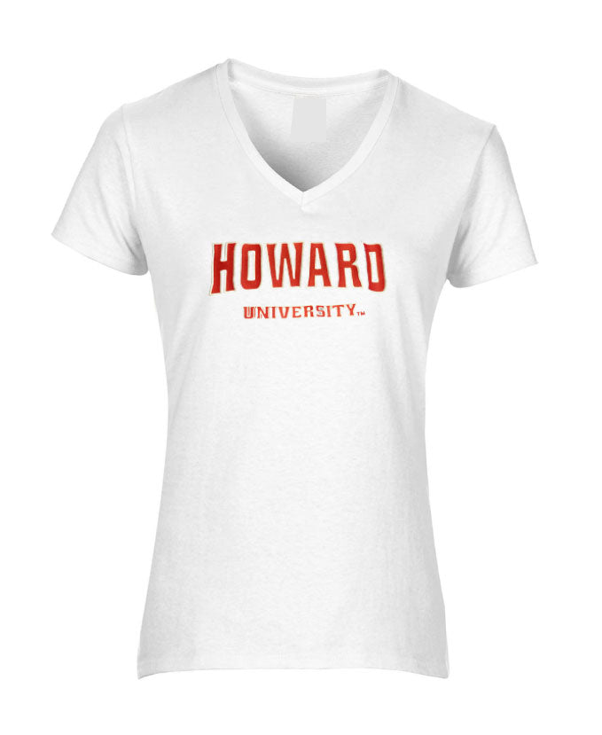Howard University Embroidered Ladies Cut T-shirt