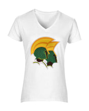 Load image into Gallery viewer, Norfolk State University B.P.E. Embroidered Chenille Ladies Fit V-neck T-shirt
