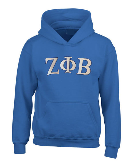 Zeta Phi Beta Embroidered Hoodie Sweatshirt Unisex Fit