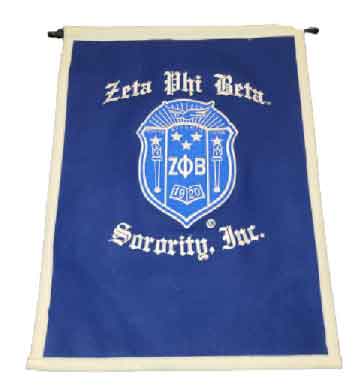 Zeta Phi Beta Embroidered Wall Banner