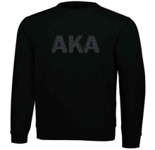 Load image into Gallery viewer, AKA Embroidered Greek Letter Tone on Tone Pullover | Sweatshirt
