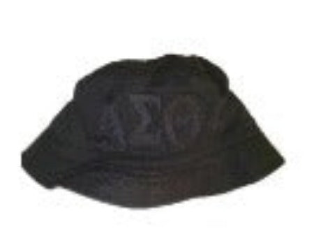 Delta Sigma Theta Embroidered Black on Black Bucket Hat