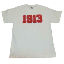 Load image into Gallery viewer, DST 1913 Chenille Embroidered Tee (Red, Black, White, Creme, Yellow)
