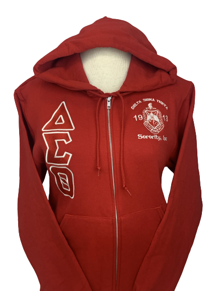 ΔΣΘ Embroidered Zipper Hoodie