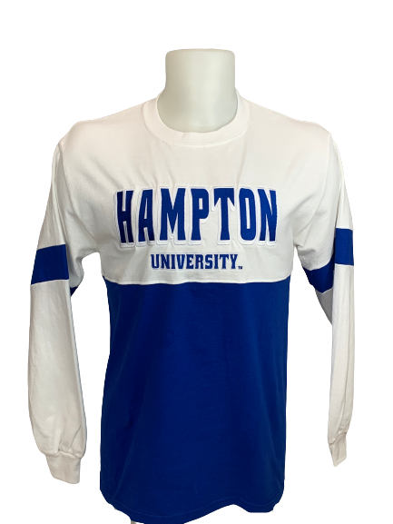 Hampton University Embroidered  Color Block | Long Sleeve