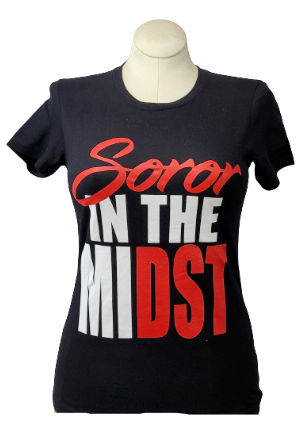 DST Soror in the MiDST Ladies Cut Crewneck T-Shirt