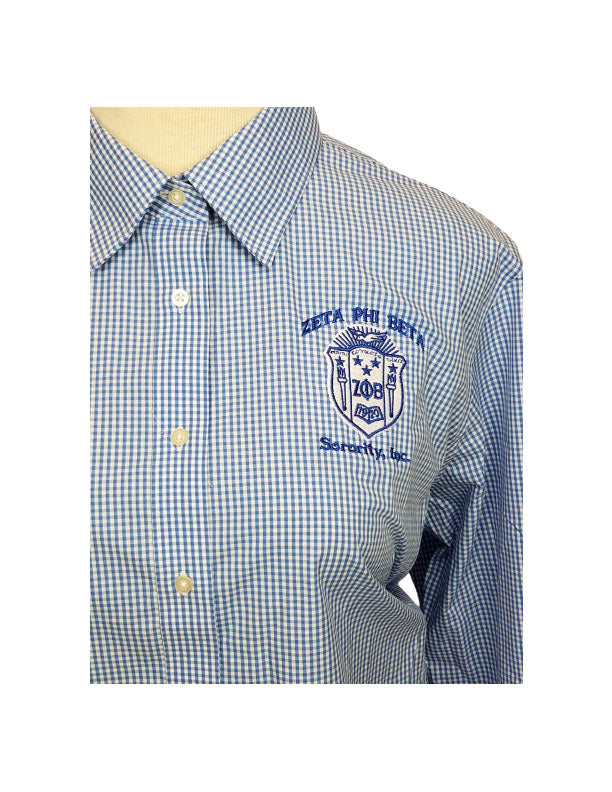 ΖΦΒ Embroidered Gingham | Twill Design 02
